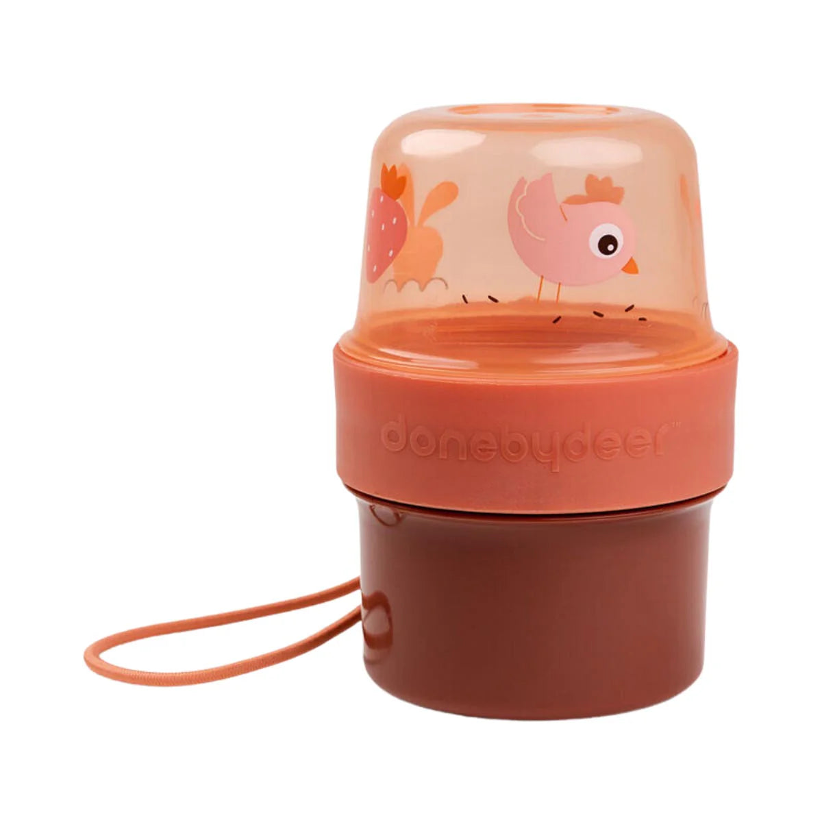 Done By Deer To Go 2-way Snack Container Birdee Papaya