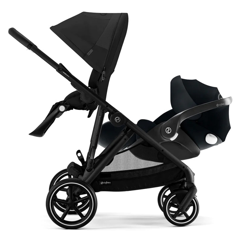 Cybex Gazelle Pram Travel System Moon Black FREE adapters - Tiny Tots Baby Store 