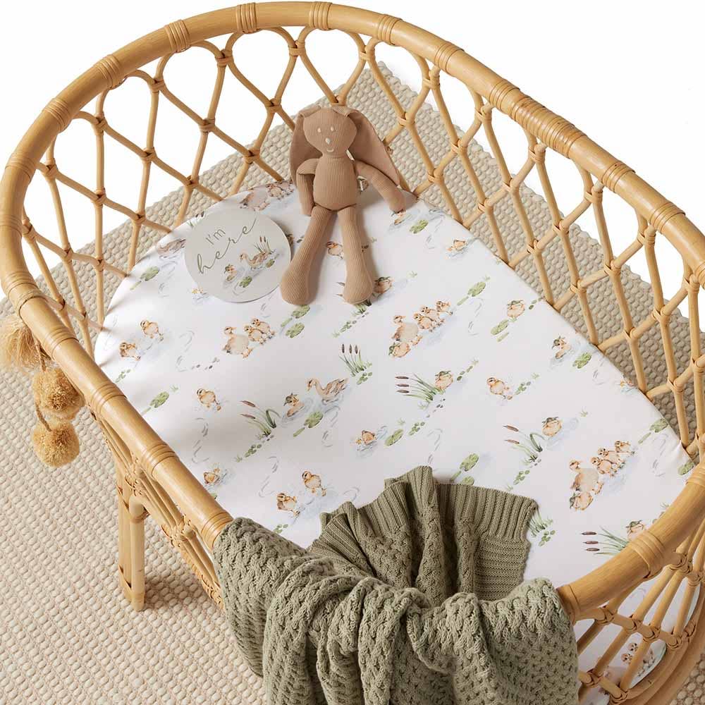 Snuggle Hunny - Duck Pond Organic Bassinet Sheet / Change Pad Cover