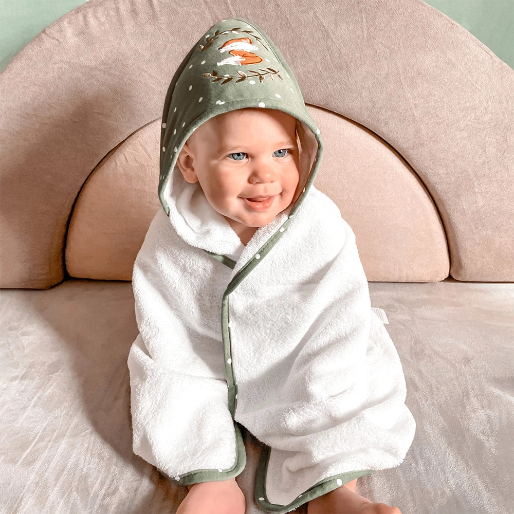 Living Textiles Hooded Towel - Forest Retreat - Tiny Tots Baby Store 