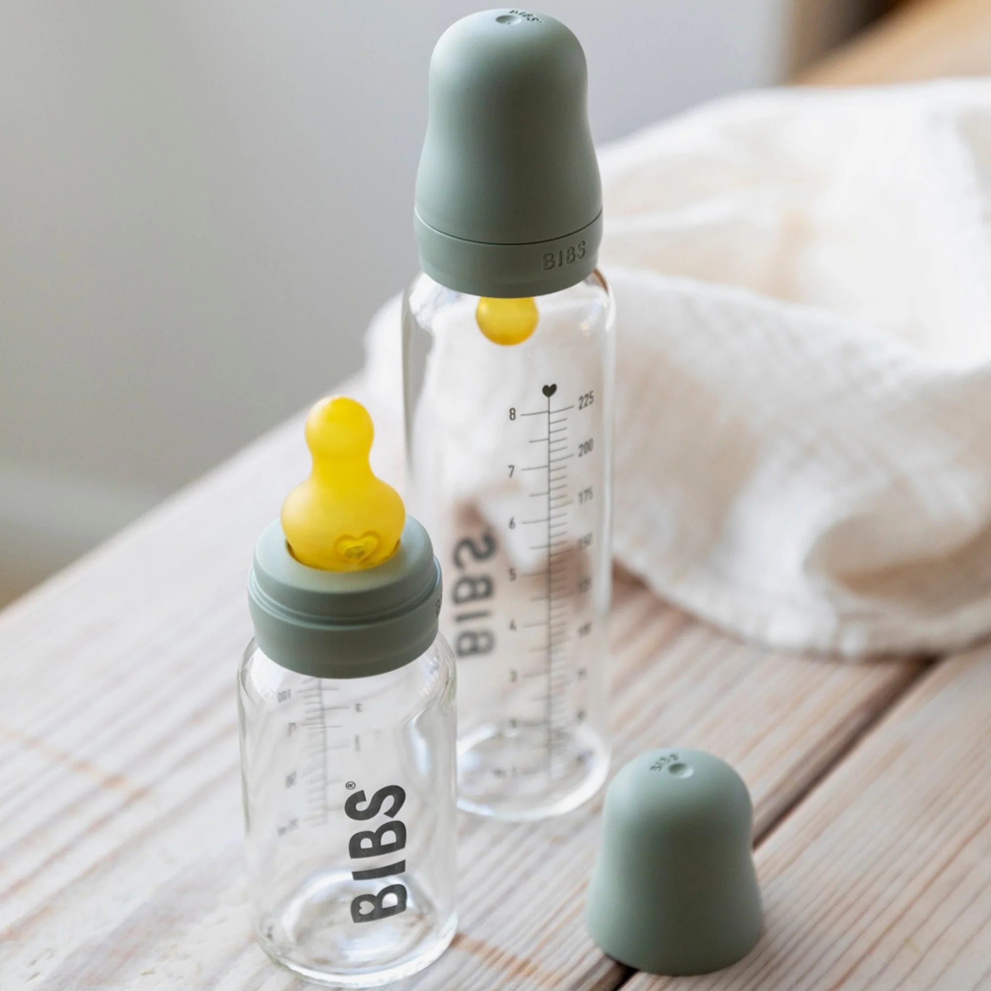 Bibs 225ml Glass Bottle Set - Tiny Tots Baby Store 