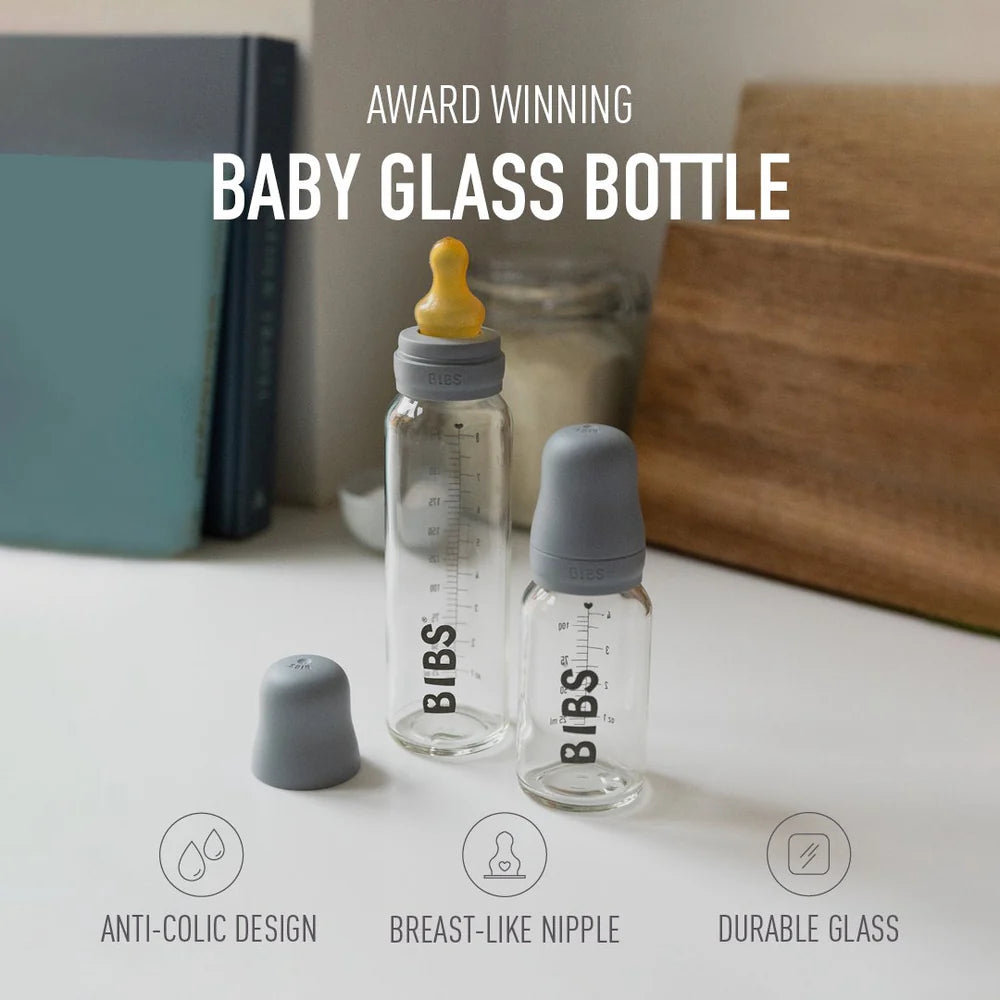 Bibs 225ml Glass Bottle Set - Tiny Tots Baby Store 