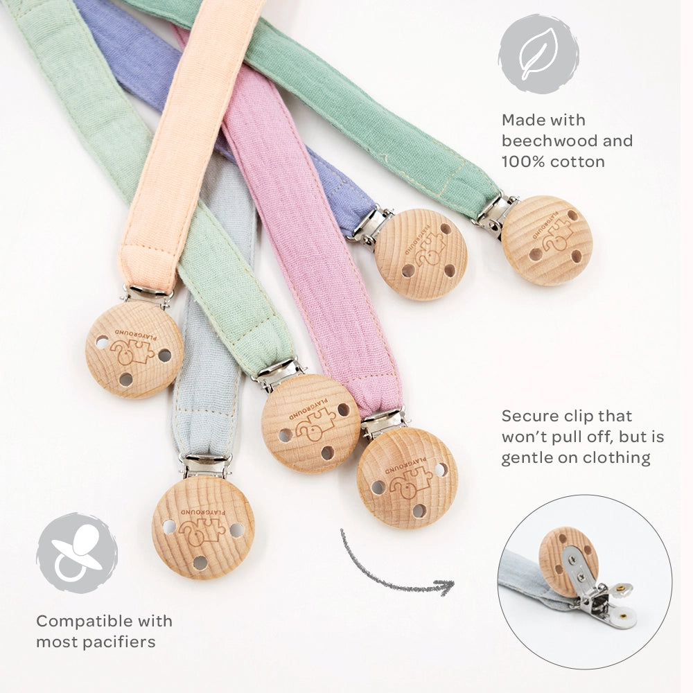 Living Textiles Dummy Chain - Baby Pink - Tiny Tots Baby Store 