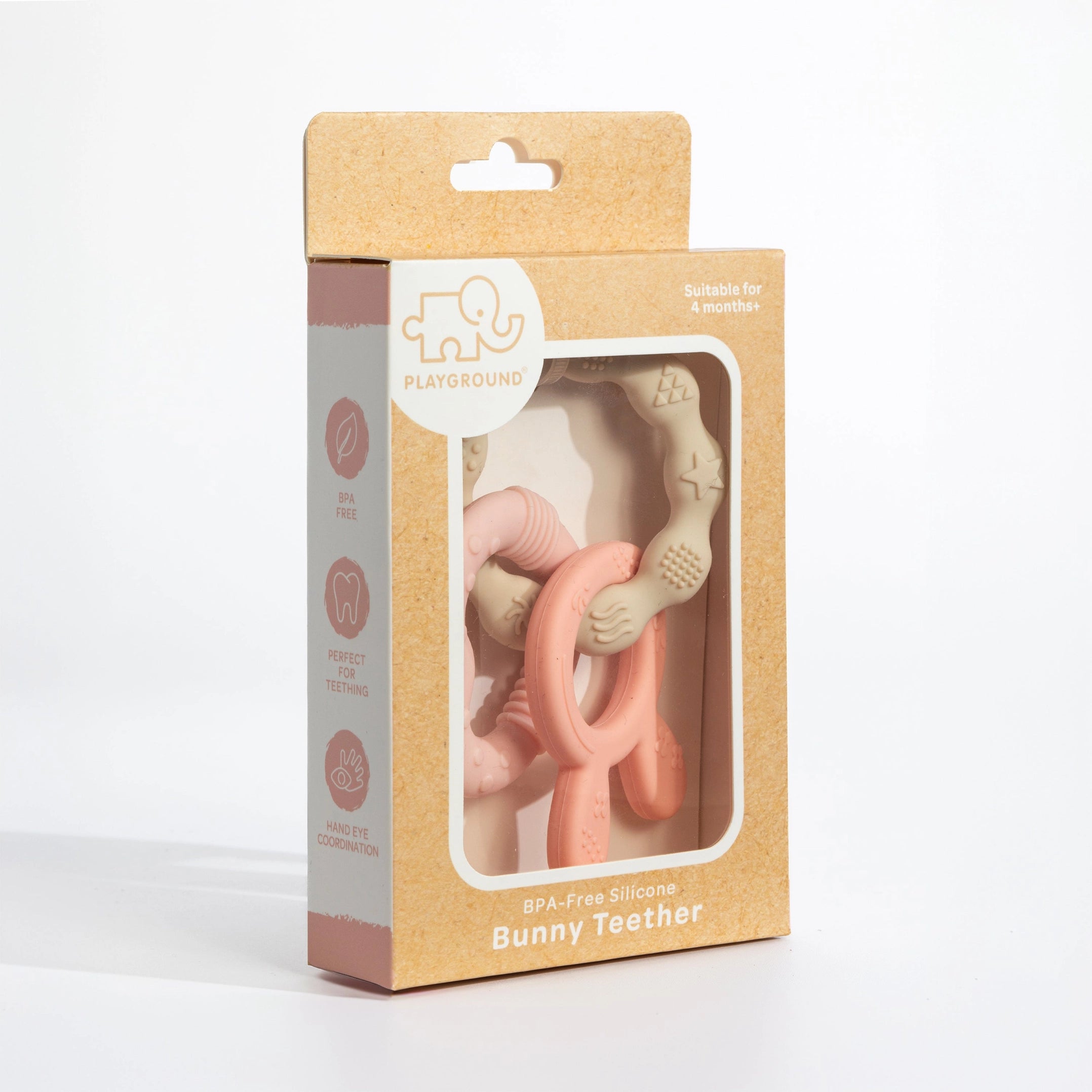 Living Textiles Silicone Bunny Teether - Pink