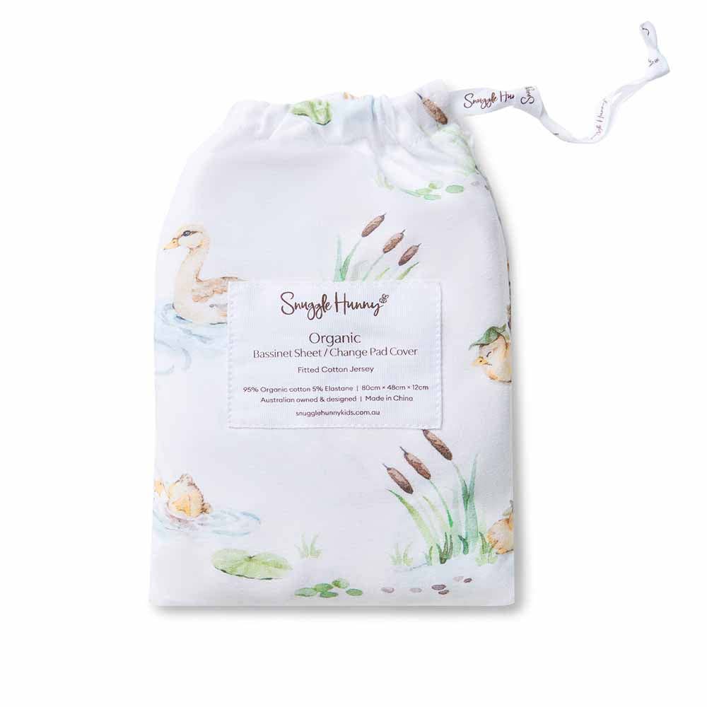 Snuggle Hunny - Duck Pond Organic Bassinet Sheet / Change Pad Cover