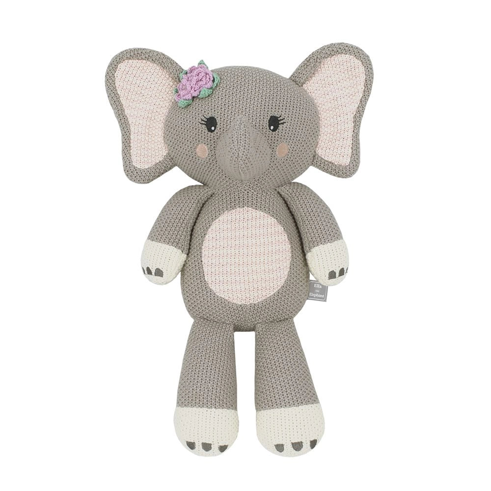 Living Textiles Knitted Soft Toy Ella the Elephant Knitted Toy