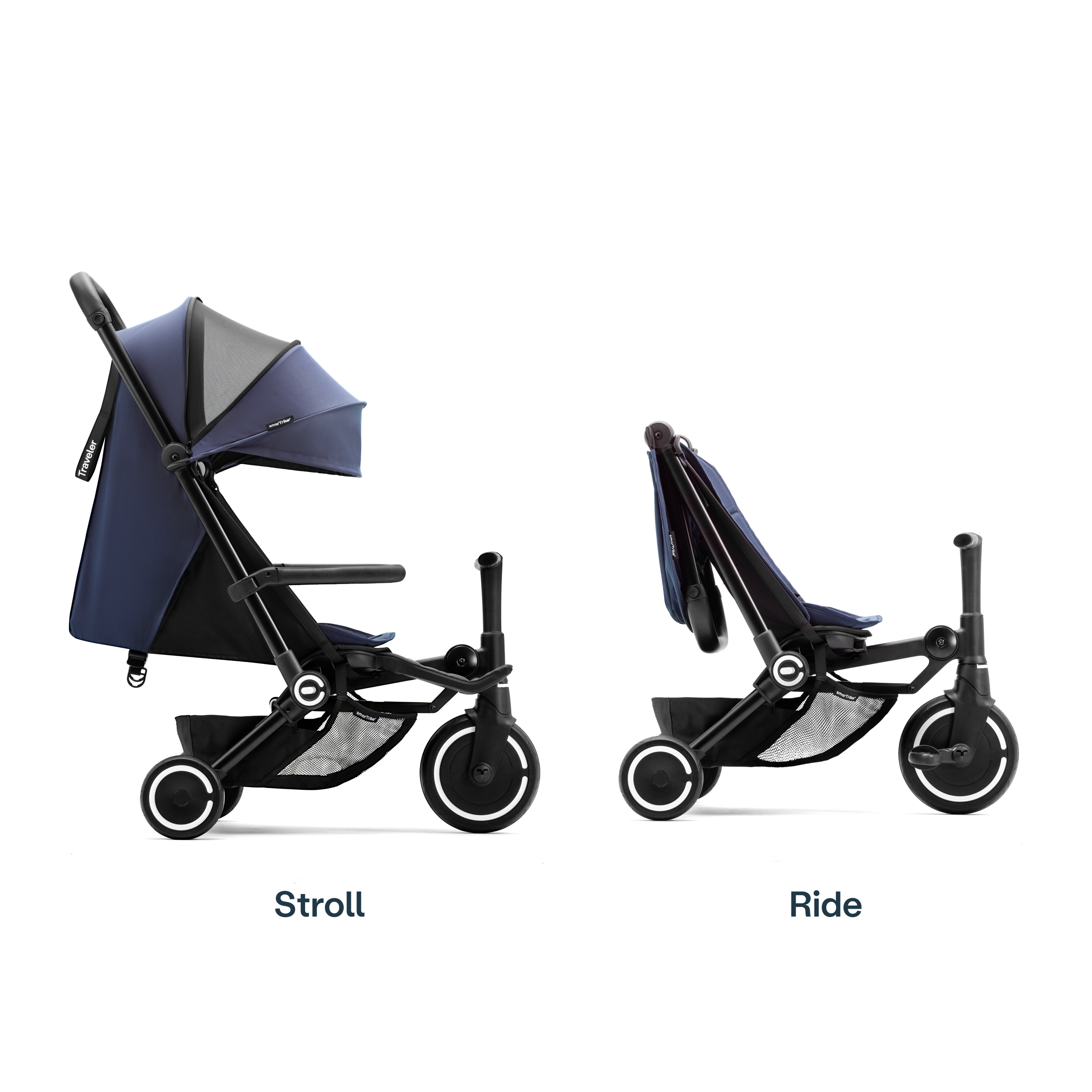 SmartTrike Traveler Stroller BLUE - Tiny Tots Baby Store 