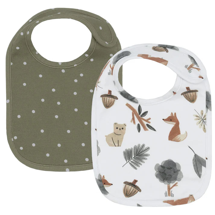 Living Textiles 2pk Bibs - Sophia's Garden - Tiny Tots Baby Store 