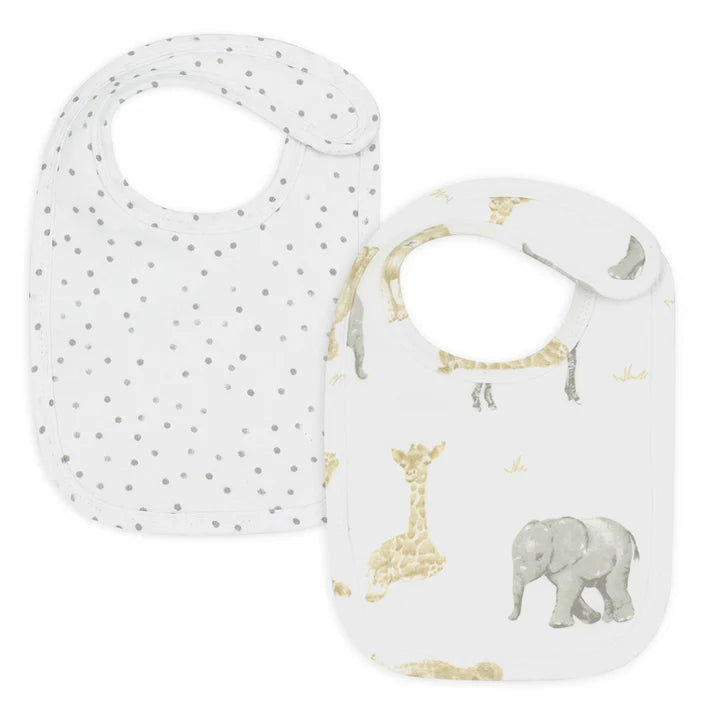 Living Textiles 2pk Bibs - Savana Babies - Tiny Tots Baby Store 