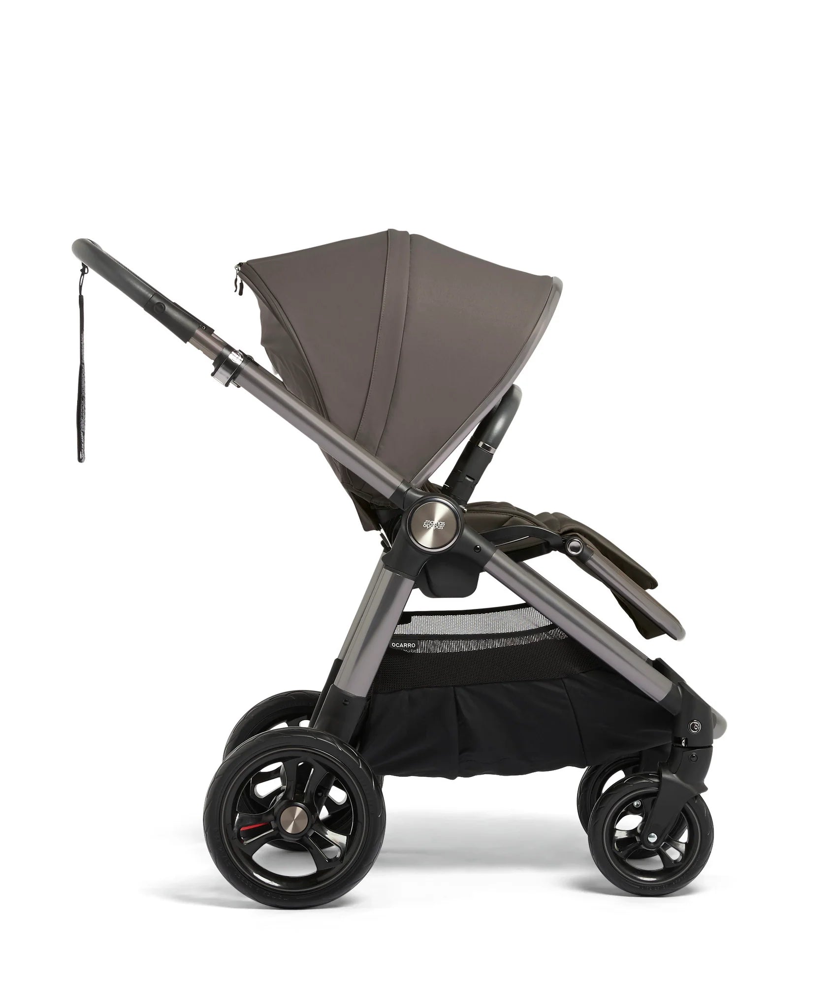 Mamas & Papas Ocarro All-Terrain Pram + Bassinet  Phantom (Intro Offer Free Cup Holder) - Tiny Tots Baby Store 