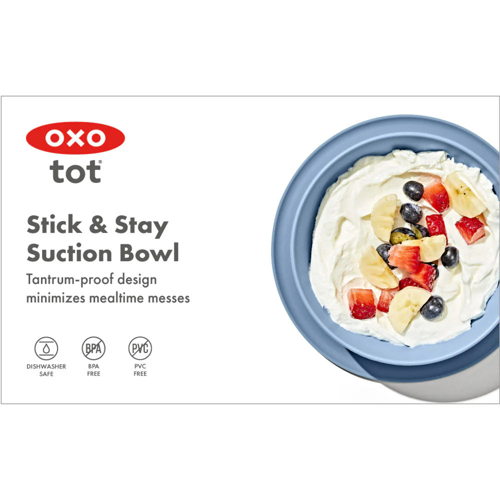 OXO Tot Stick & Stay Suction Bowl - Dusk - Tiny Tots Baby Store 