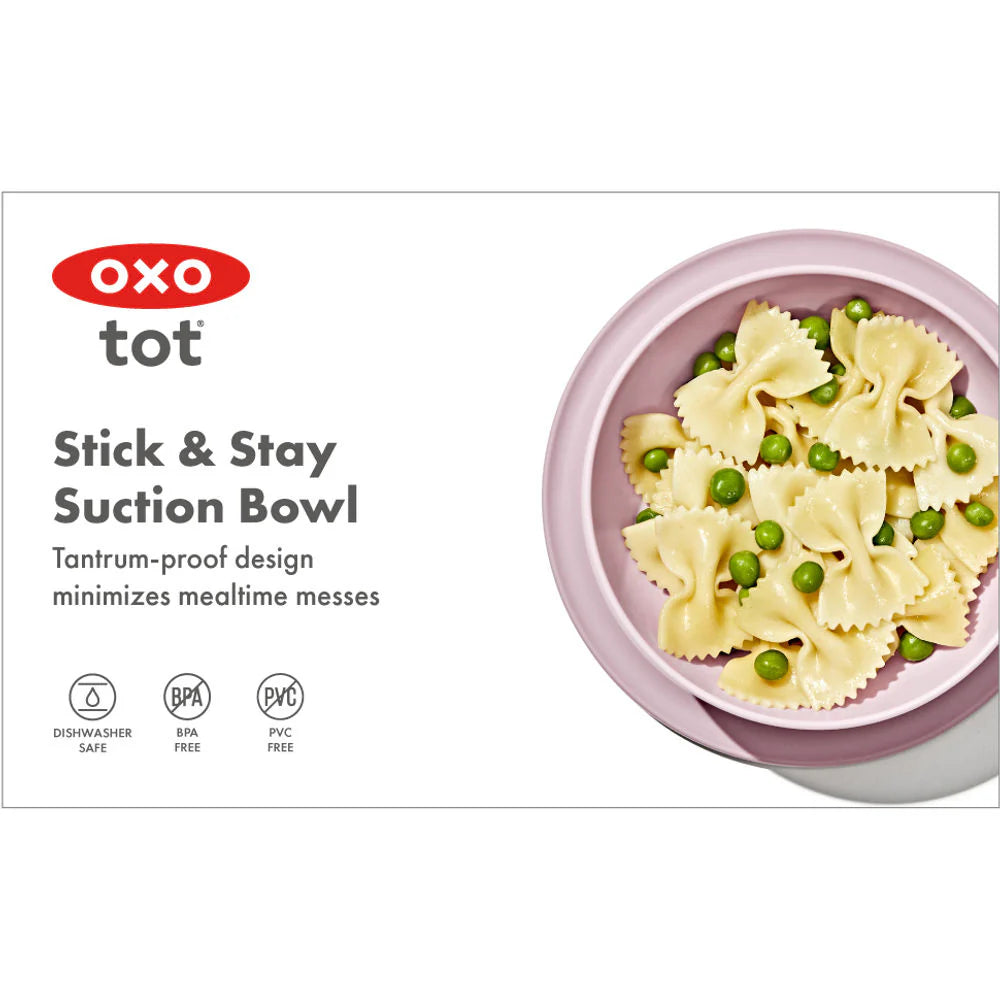 OXO Tot Stick & Stay Suction Bowl - Blossom - Tiny Tots Baby Store 