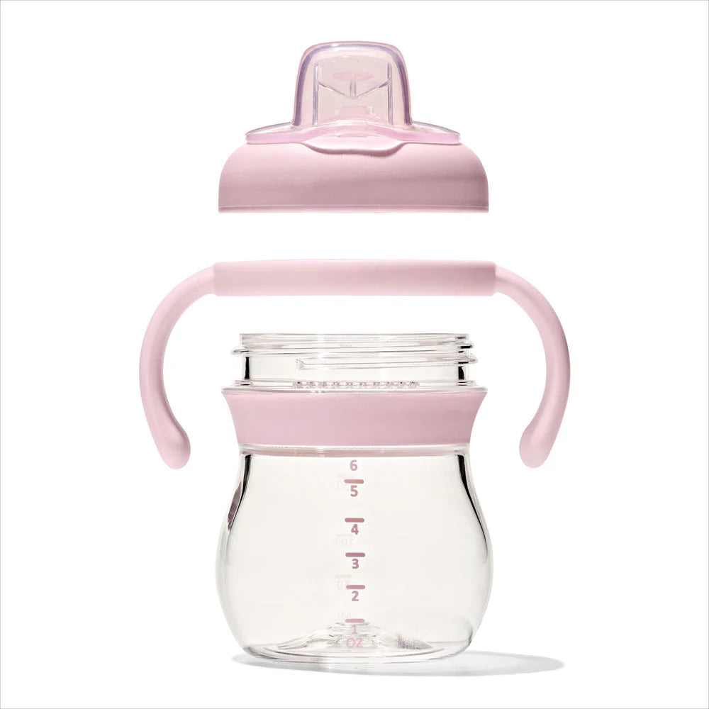 OXO Tot Transitions Soft Spout Sippy Cup With Removable Handles 6oz - Blossom