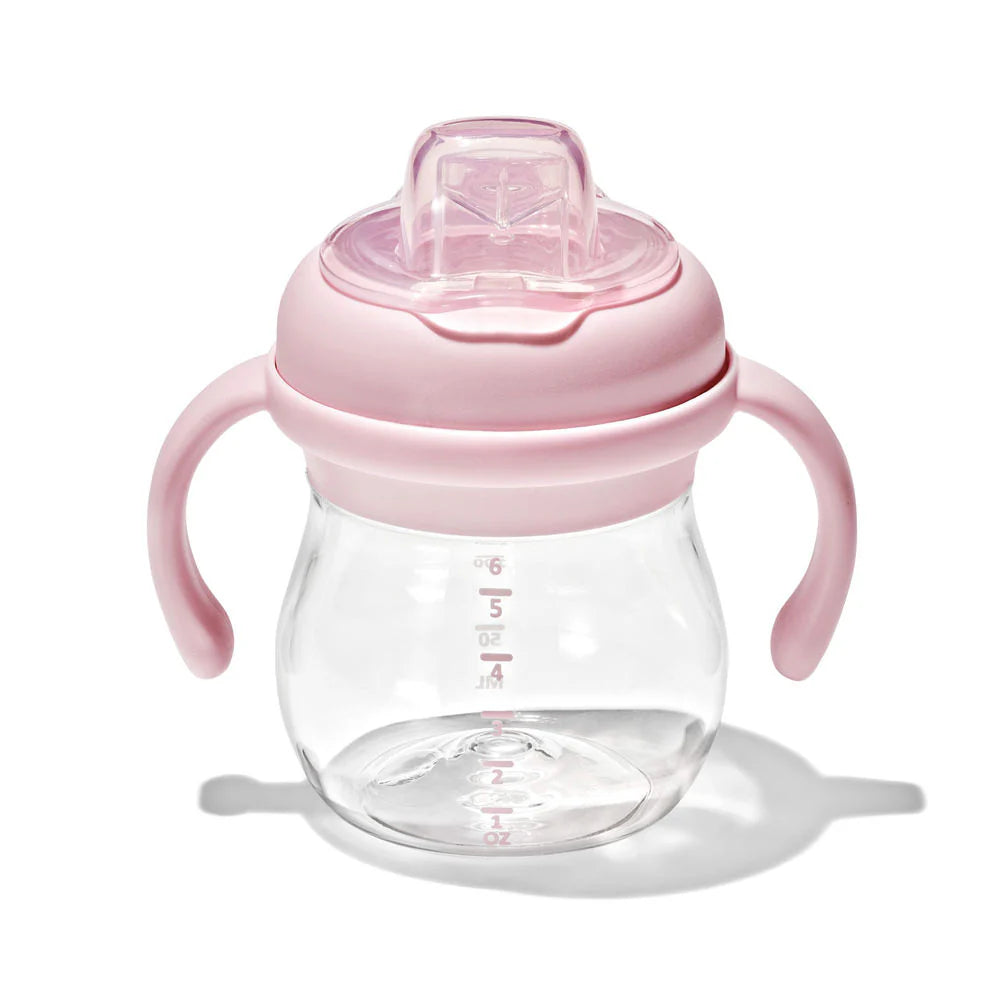 OXO Tot Transitions Soft Spout Sippy Cup With Removable Handles 6oz - Blossom - Tiny Tots Baby Store 