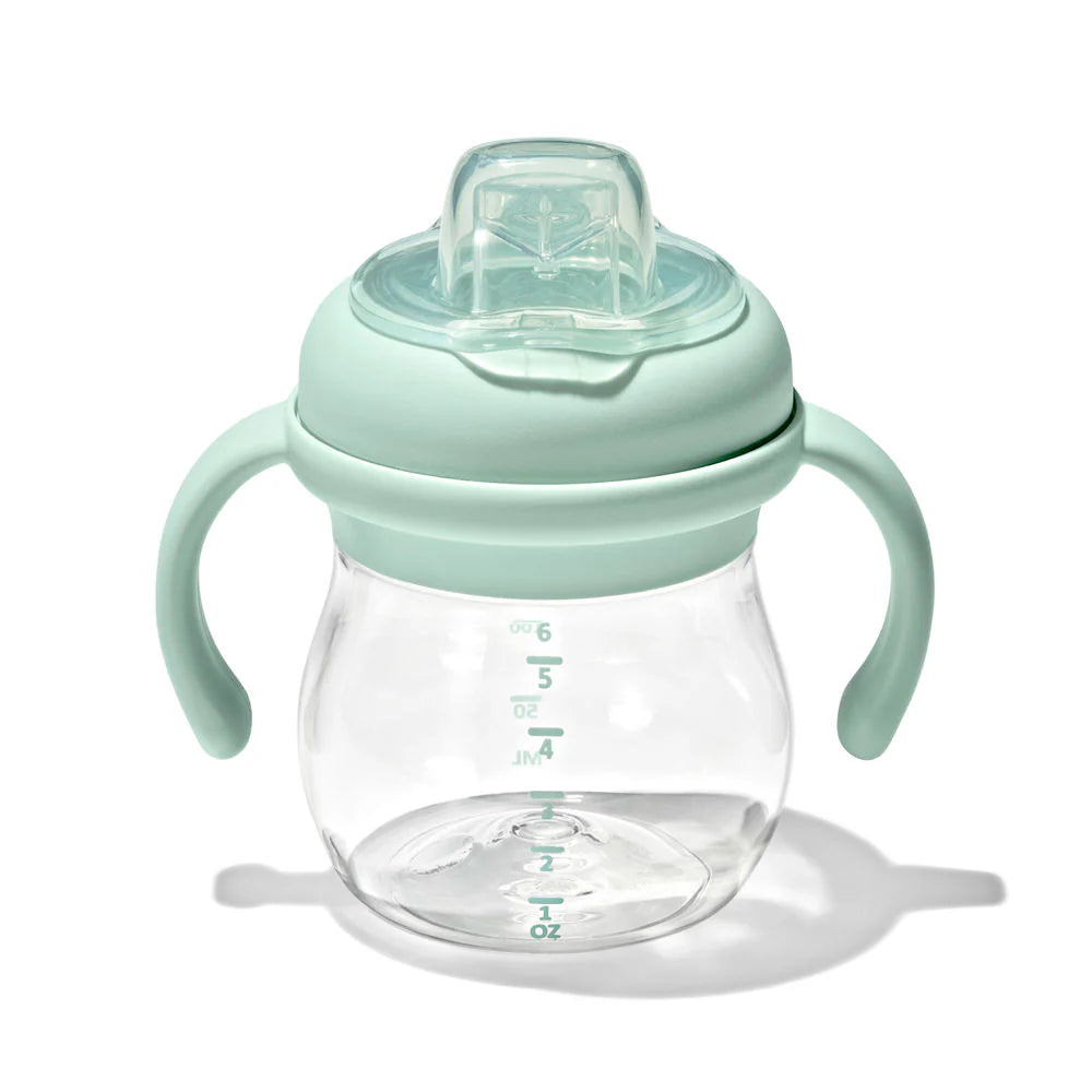 OXO Tot Transitions Soft Spout Sippy Cup With Removable Handles 6oz -Opal