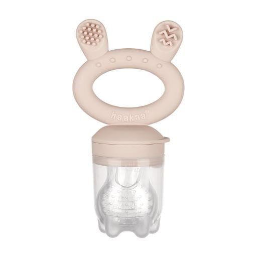 Haakaa Fresh Food Feeder & Cover Set Blush - Tiny Tots Baby Store 