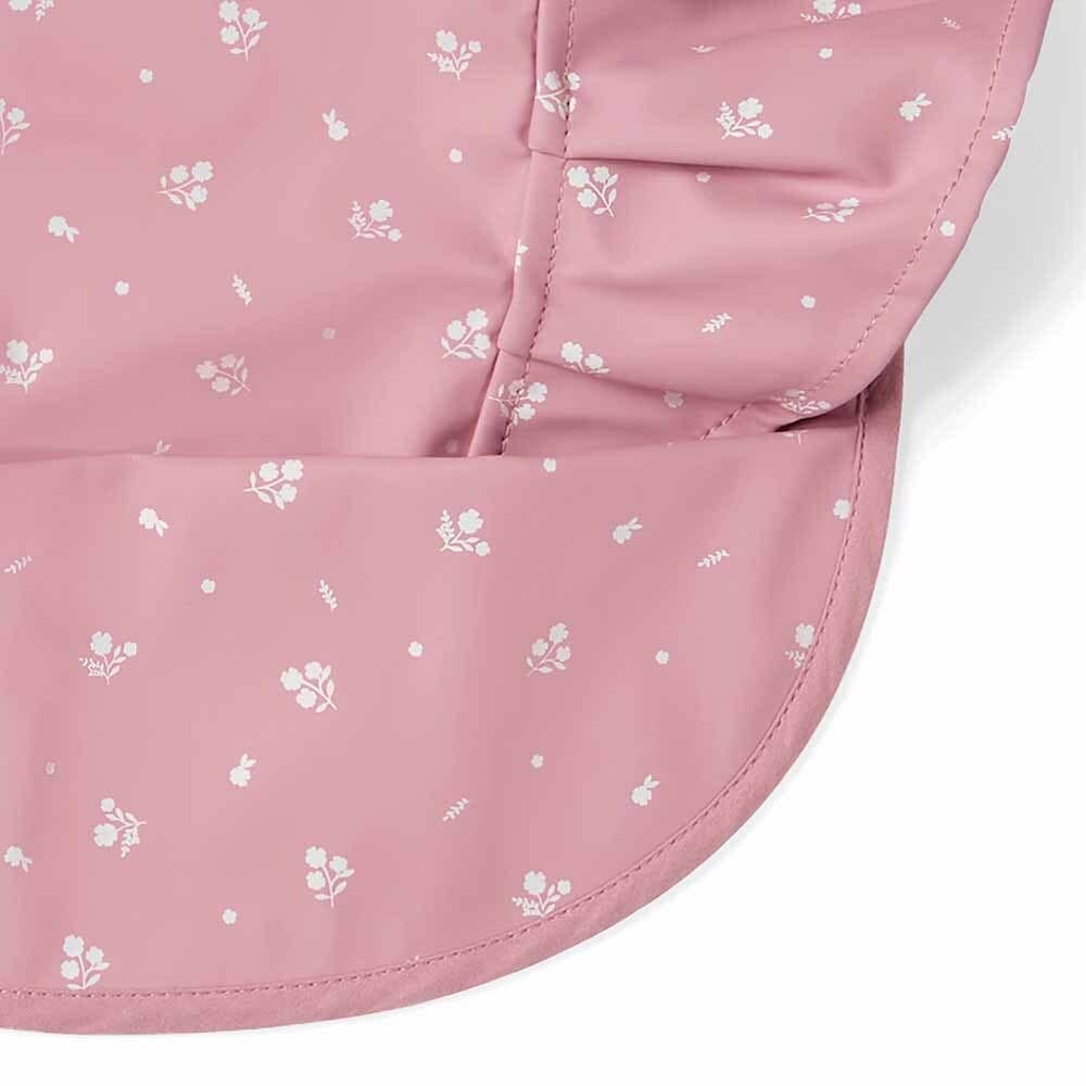 Snuggle Hunny - Pink Fleur Frill Snuggle Bib - Tiny Tots Baby Store 