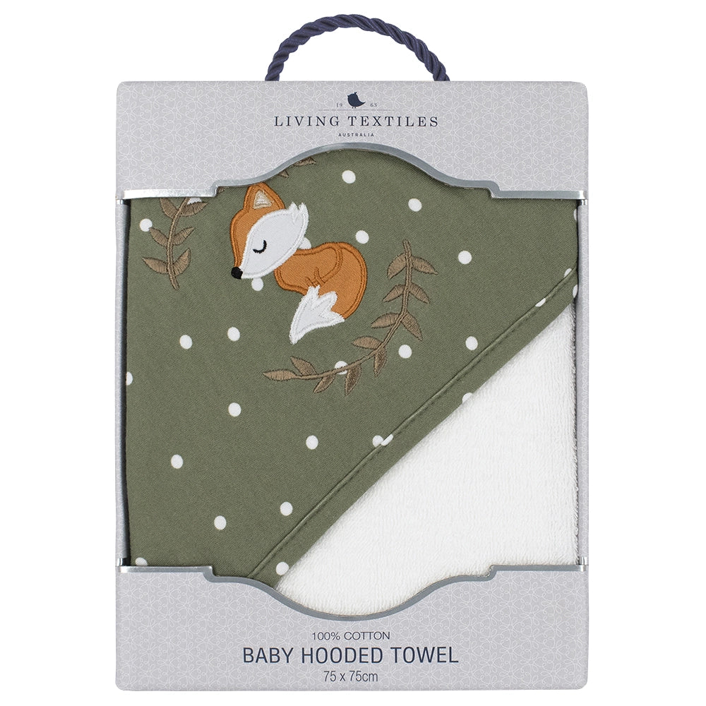 Living Textiles Hooded Towel - Forest Retreat - Tiny Tots Baby Store 