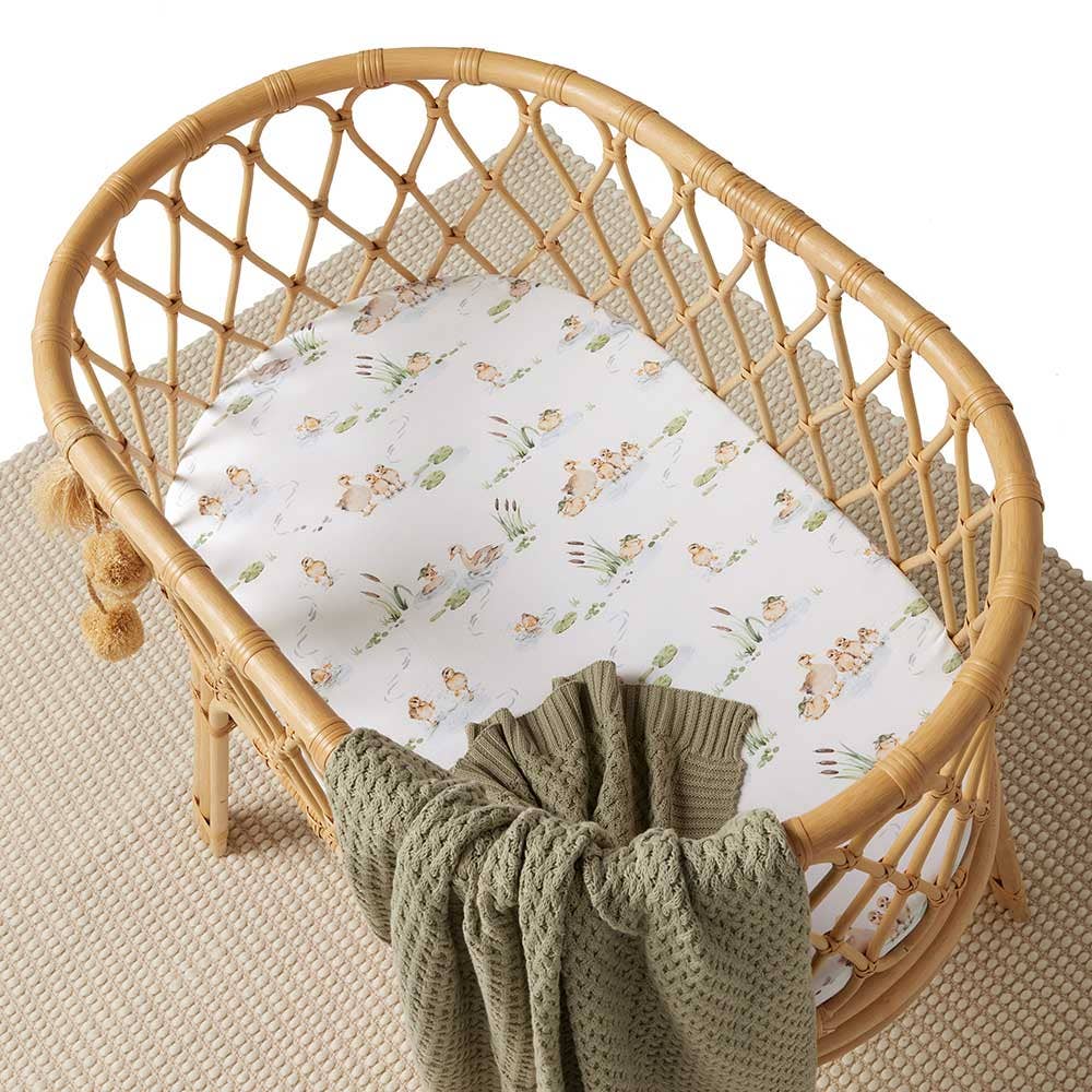 Snuggle Hunny - Duck Pond Organic Bassinet Sheet / Change Pad Cover