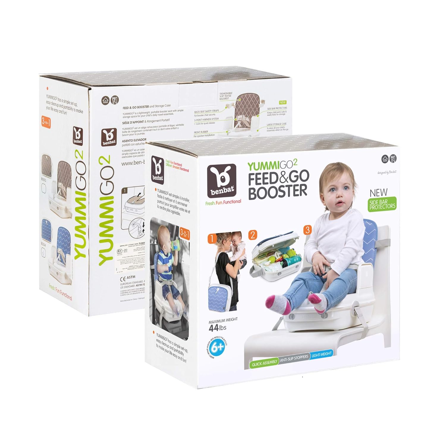 Benbat Yummigo Booster GREY - Tiny Tots Baby Store 