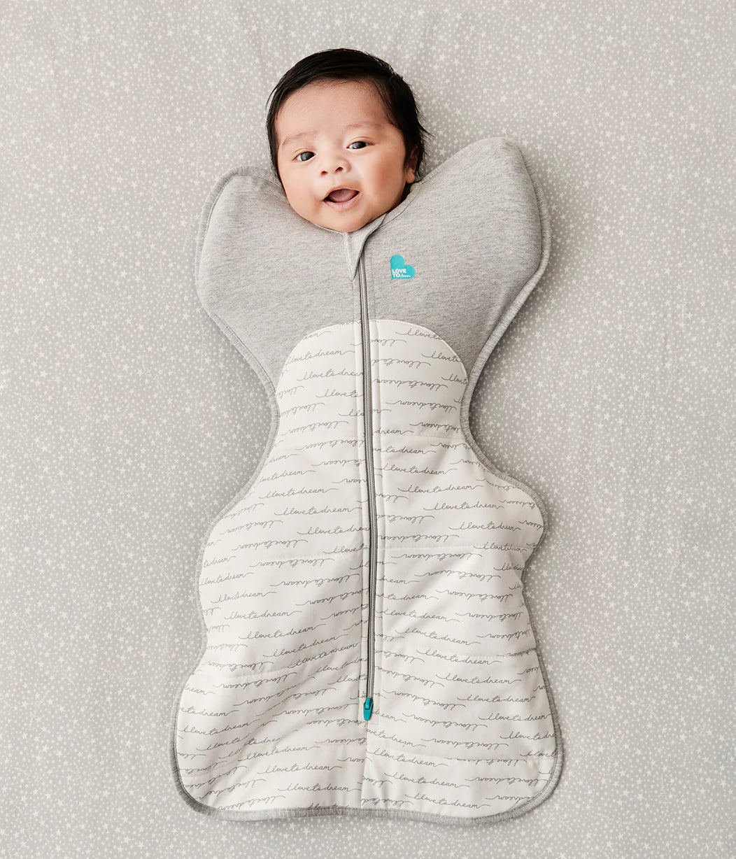 Love To Dream Swaddle UP Transition Bag 2.5 Tog Dreamer White - Tiny Tots Baby Store 