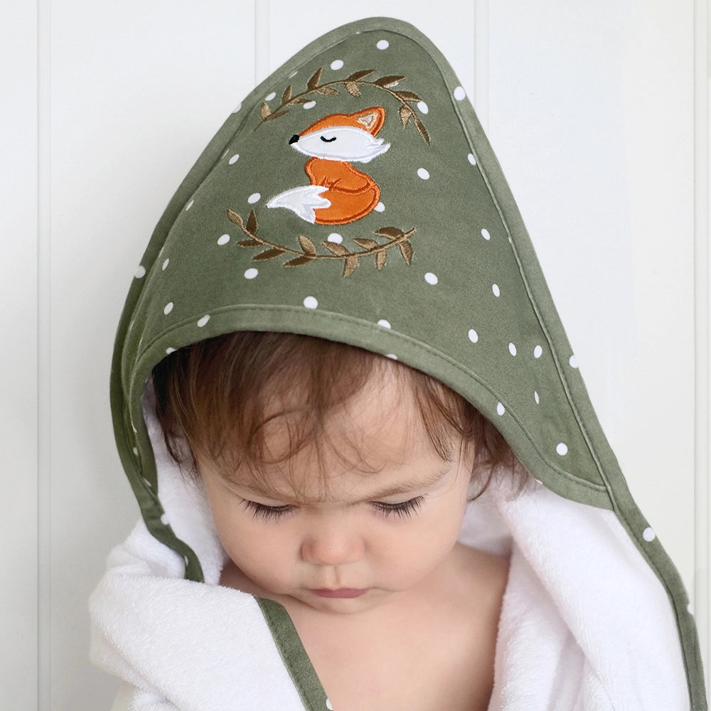 Living Textiles Hooded Towel - Forest Retreat - Tiny Tots Baby Store 