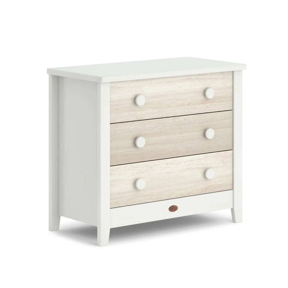 Boori Universal 3 Drawer Chest V24-Soft White and Light Oak