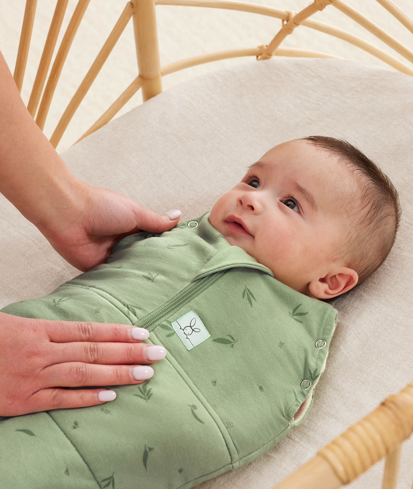 Ergopouch Cocoon Swaddle Bag 2.5 TOG Willow - Tiny Tots Baby Store 