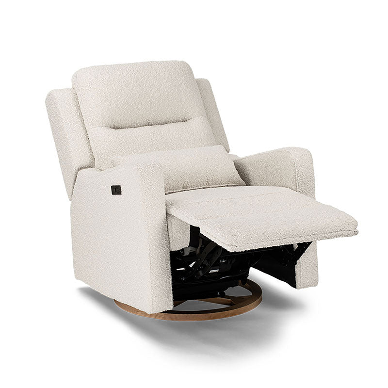 Cocoon Rio ELECTRIC Recliner & Glider Chair with USB Vanila Boucle - Tiny Tots Baby Store 