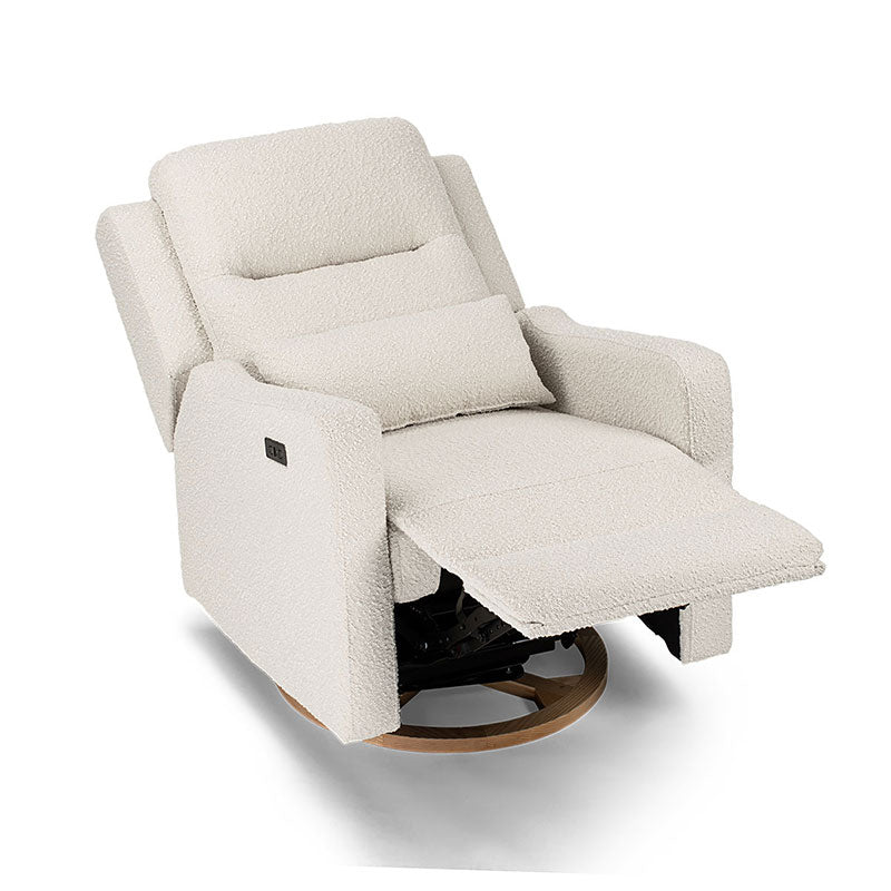 Cocoon Rio ELECTRIC Recliner & Glider Chair with USB Vanila Boucle - Tiny Tots Baby Store 