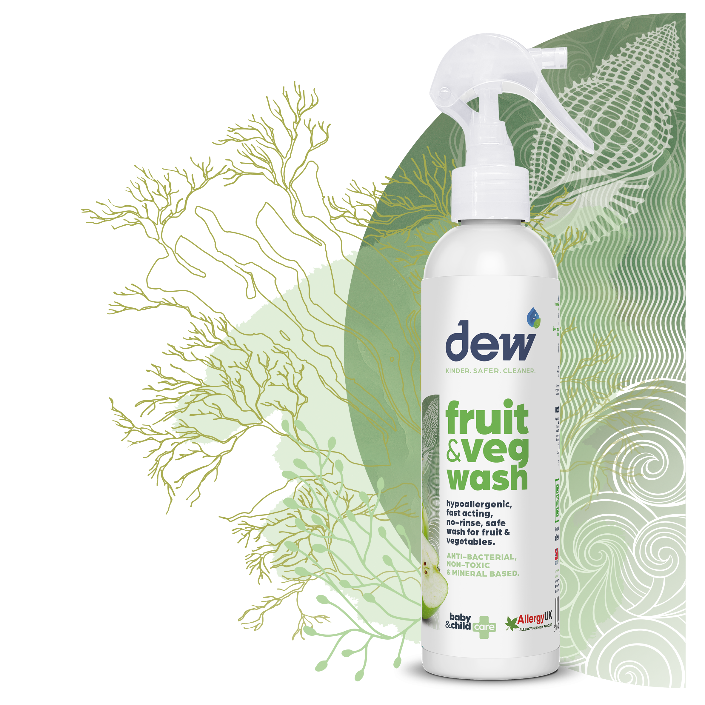 Dew Fruit & Veg Wash 250ml - Tiny Tots Baby Store 