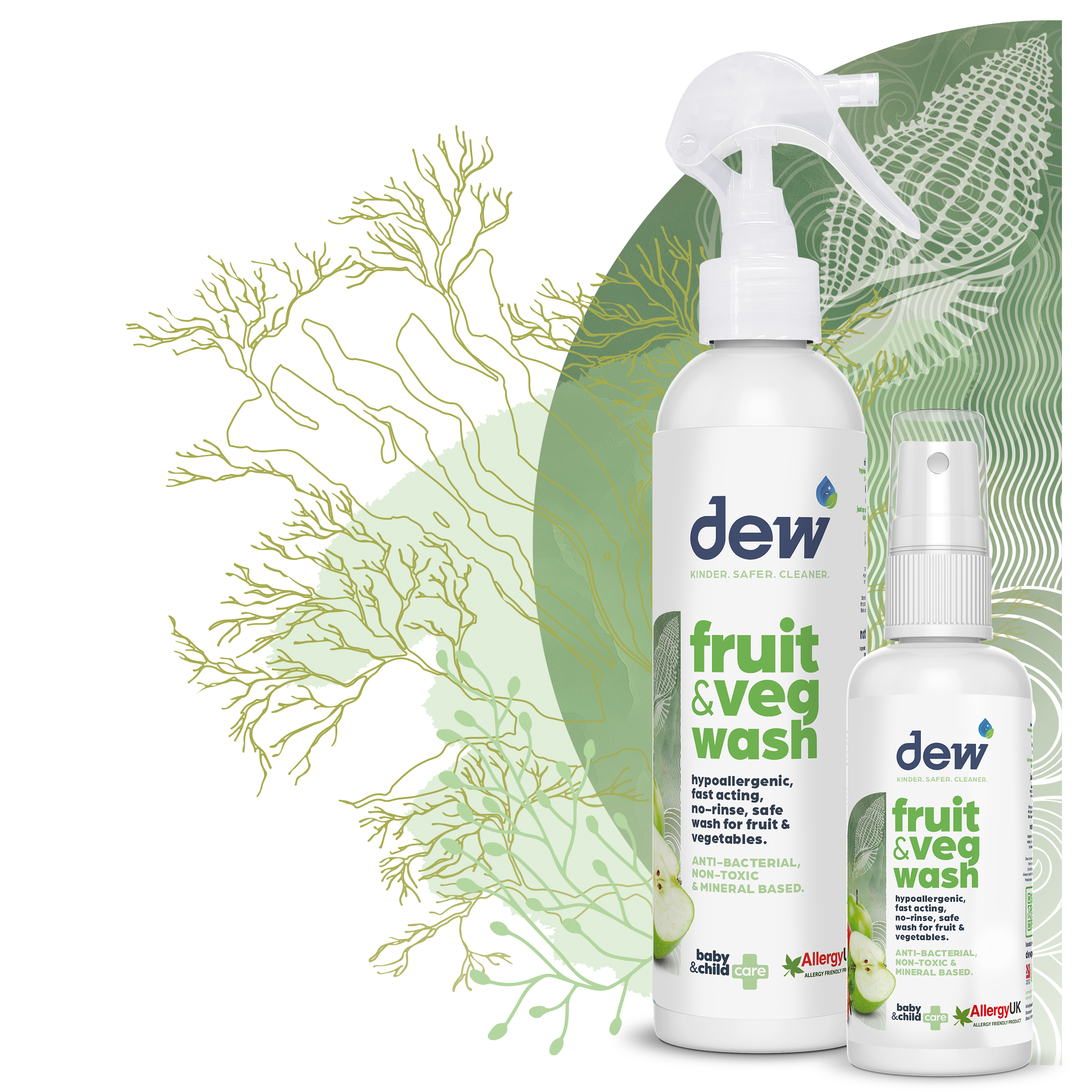 Dew Fruit & Veg Wash 250ml - Tiny Tots Baby Store 