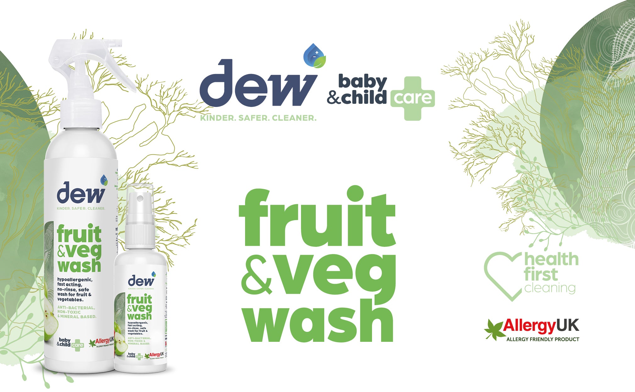 Dew Fruit & Veg Wash 250ml - Tiny Tots Baby Store 