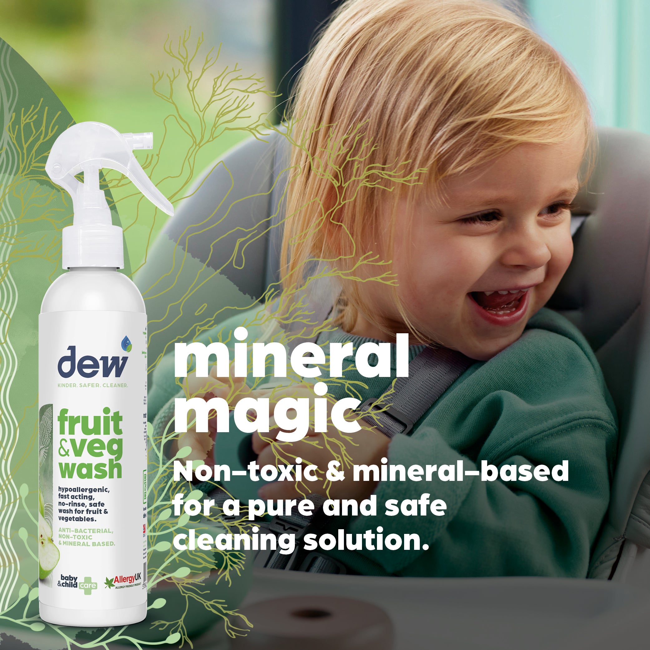 Dew Fruit & Veg Wash 250ml - Tiny Tots Baby Store 