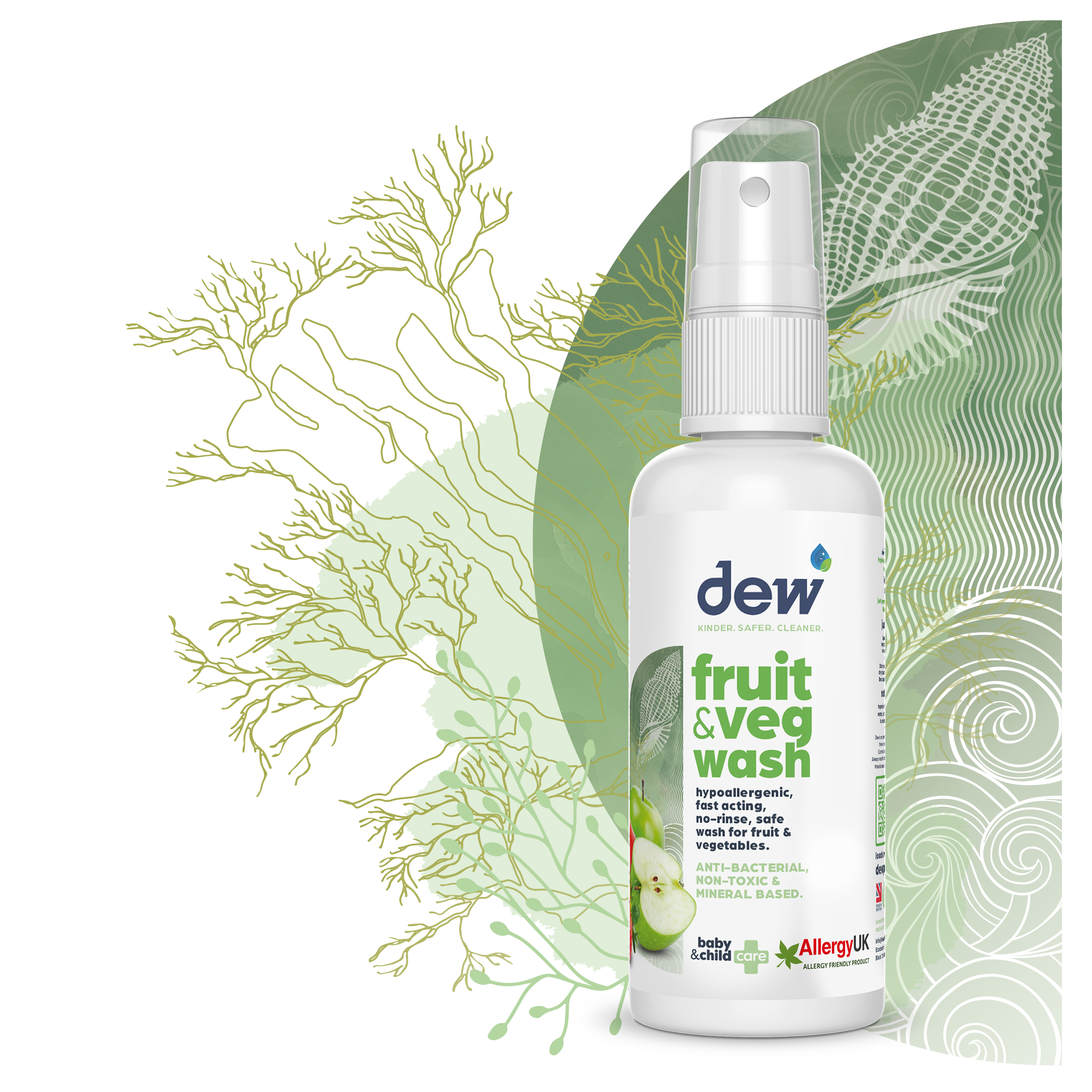 Dew Fruit & Veg Wash 250ml - Tiny Tots Baby Store 