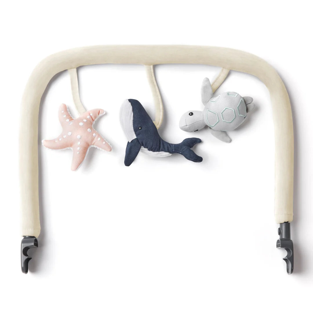 Ergobaby Evolve 3 in 1 Bouncer Toy Bar - Ocean Wonders Cream