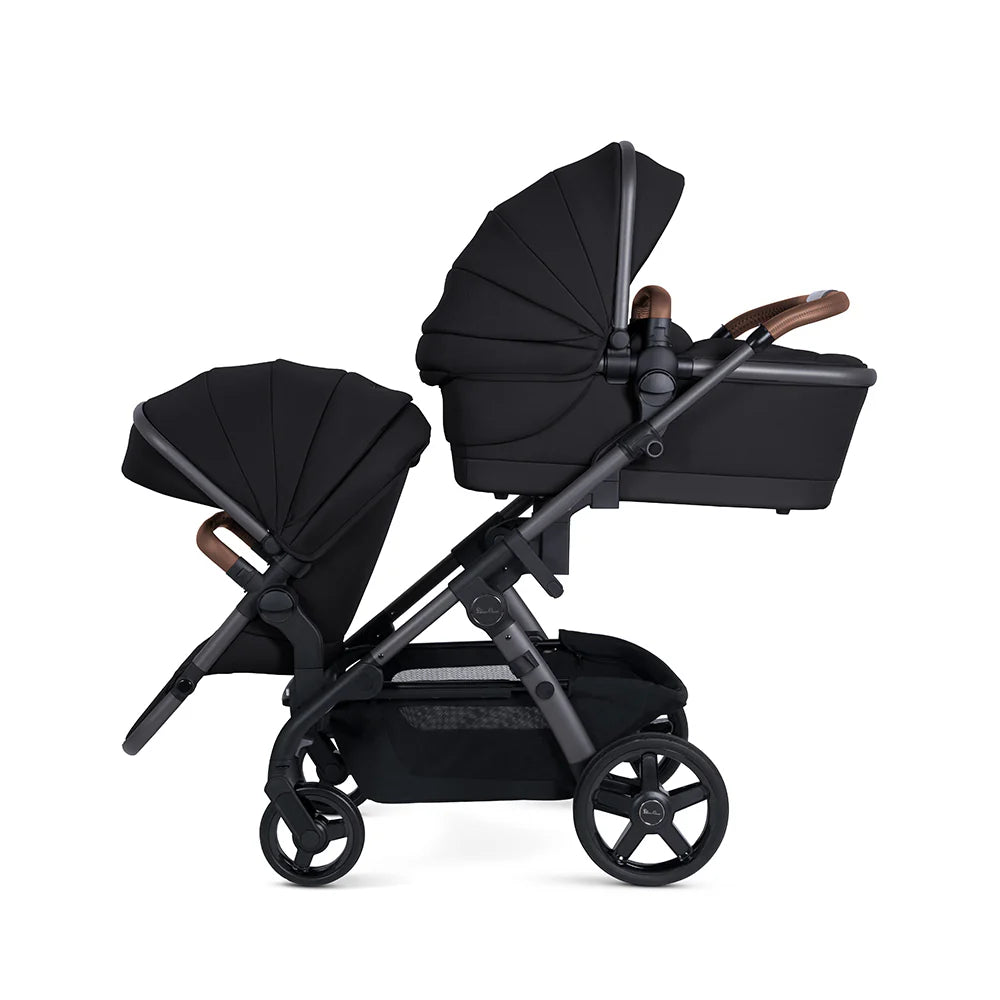 Silver Cross Wave 3 Liquorice(incl tandem seat) Intro Offer FREE Phone Holder - Tiny Tots Baby Store 