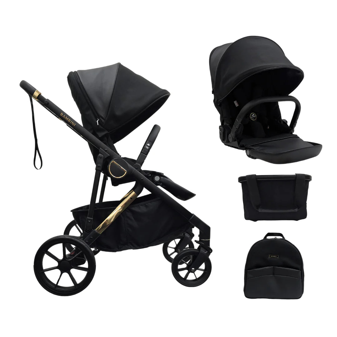 Bambini LISBON Single-to-Double Pram -Two Seat Bundle (ETA End FEB) - Tiny Tots Baby Store 