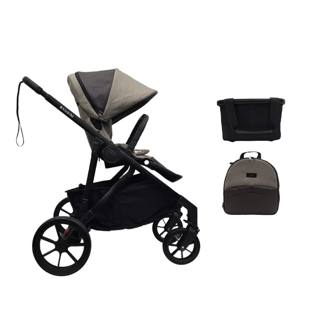 Bambini LISBON Single-to-Double Pram -Single - Tiny Tots Baby Store 