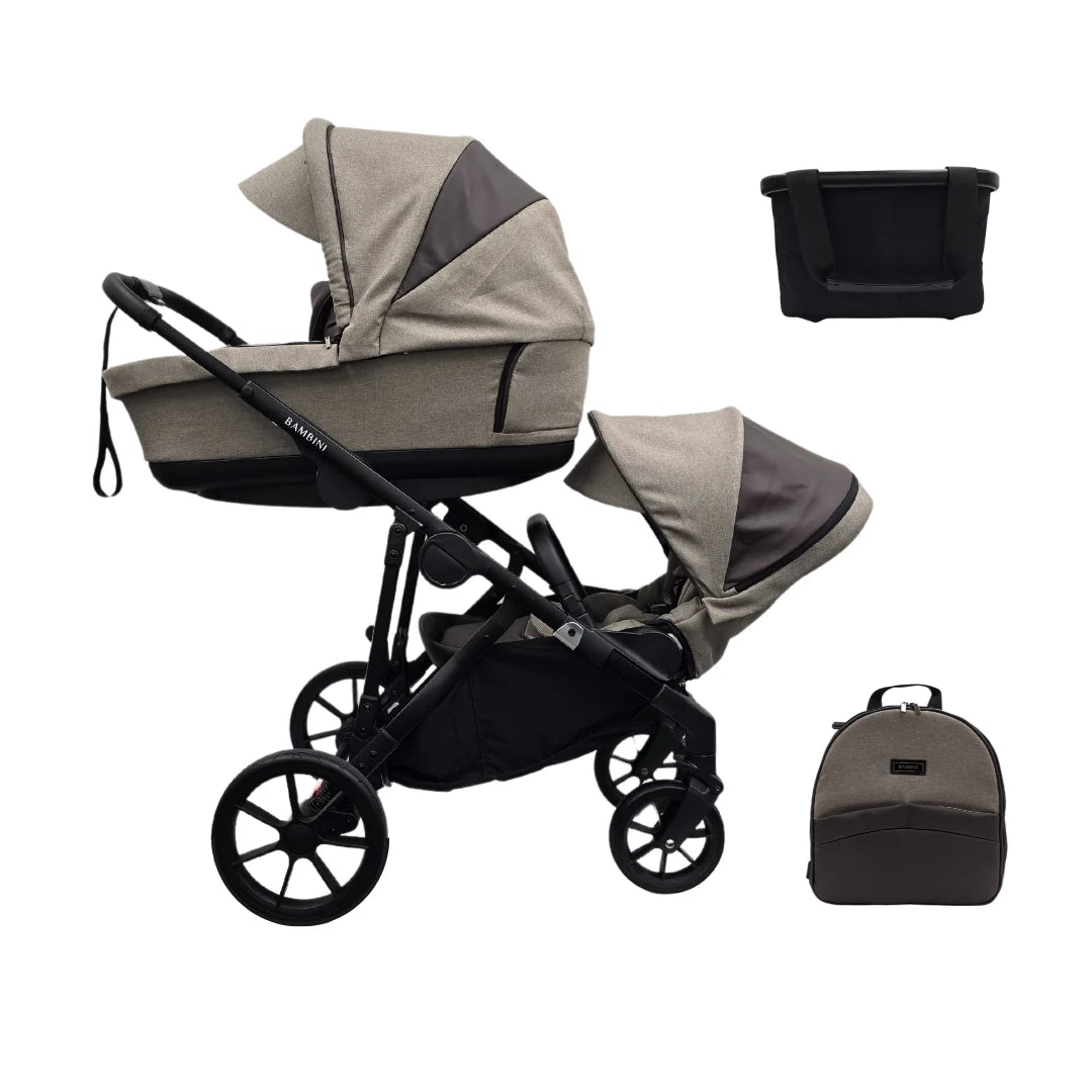 Bambini LISBON Single-to-Double Pram - Standard Bundle (ETA End FEB)