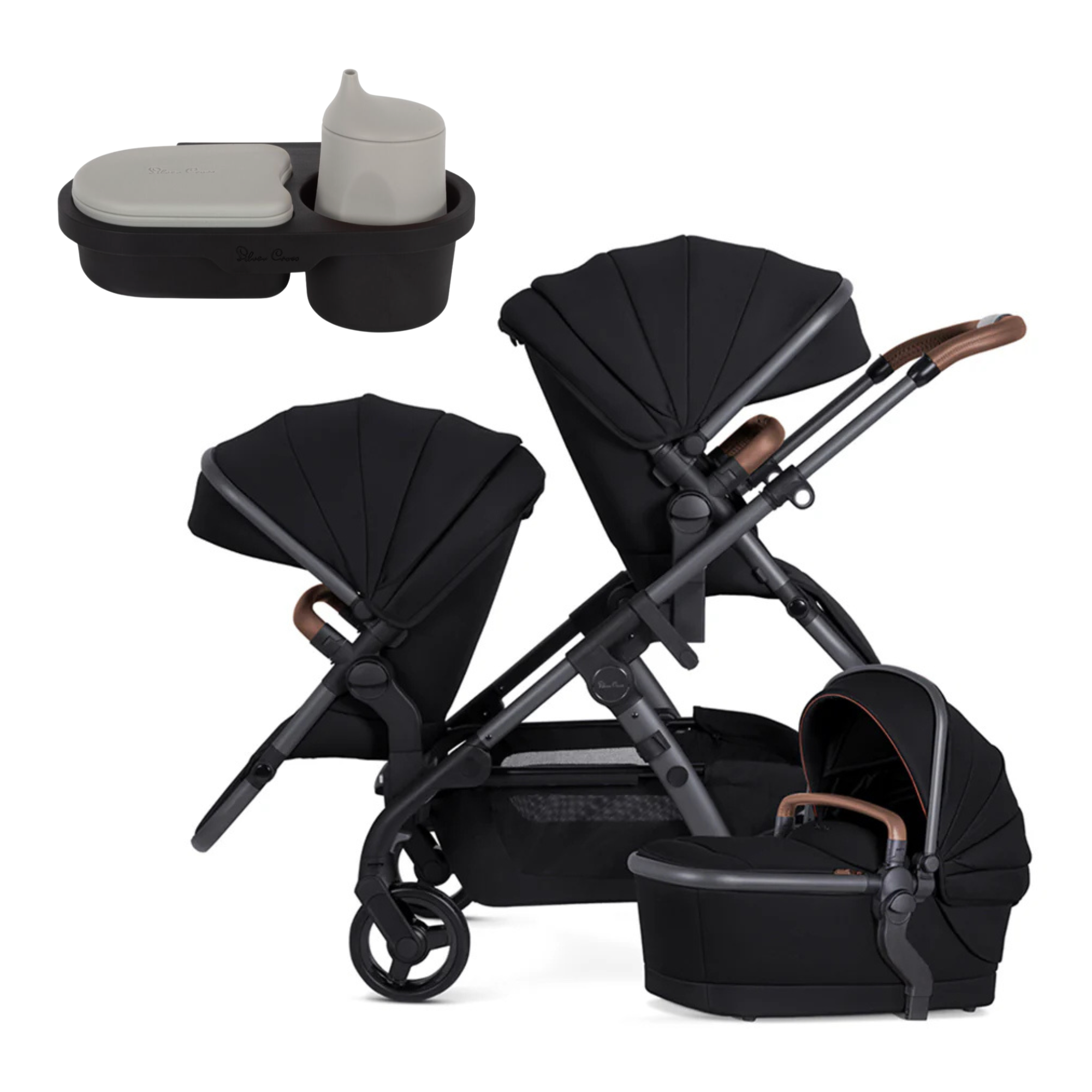 Silver Cross Wave 3 Liquorice(incl tandem seat)( $50 Gift Card Limited Time Offer) - Tiny Tots Baby Store 