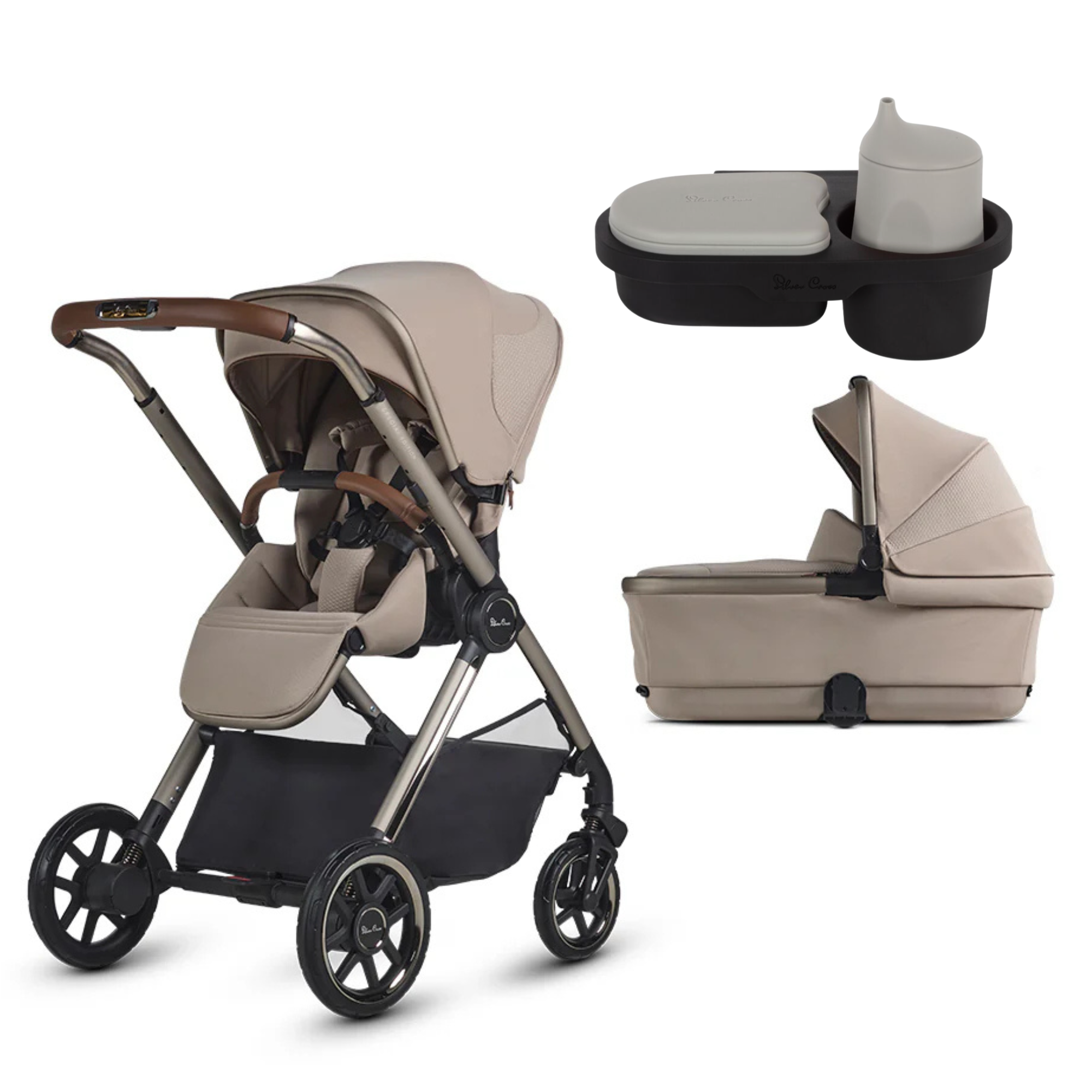 Silver Cross Reef 2 with Carrycot Special Edition – Frappe ( FREE Snack Tray offer Ends 01 March) - Tiny Tots Baby Store 