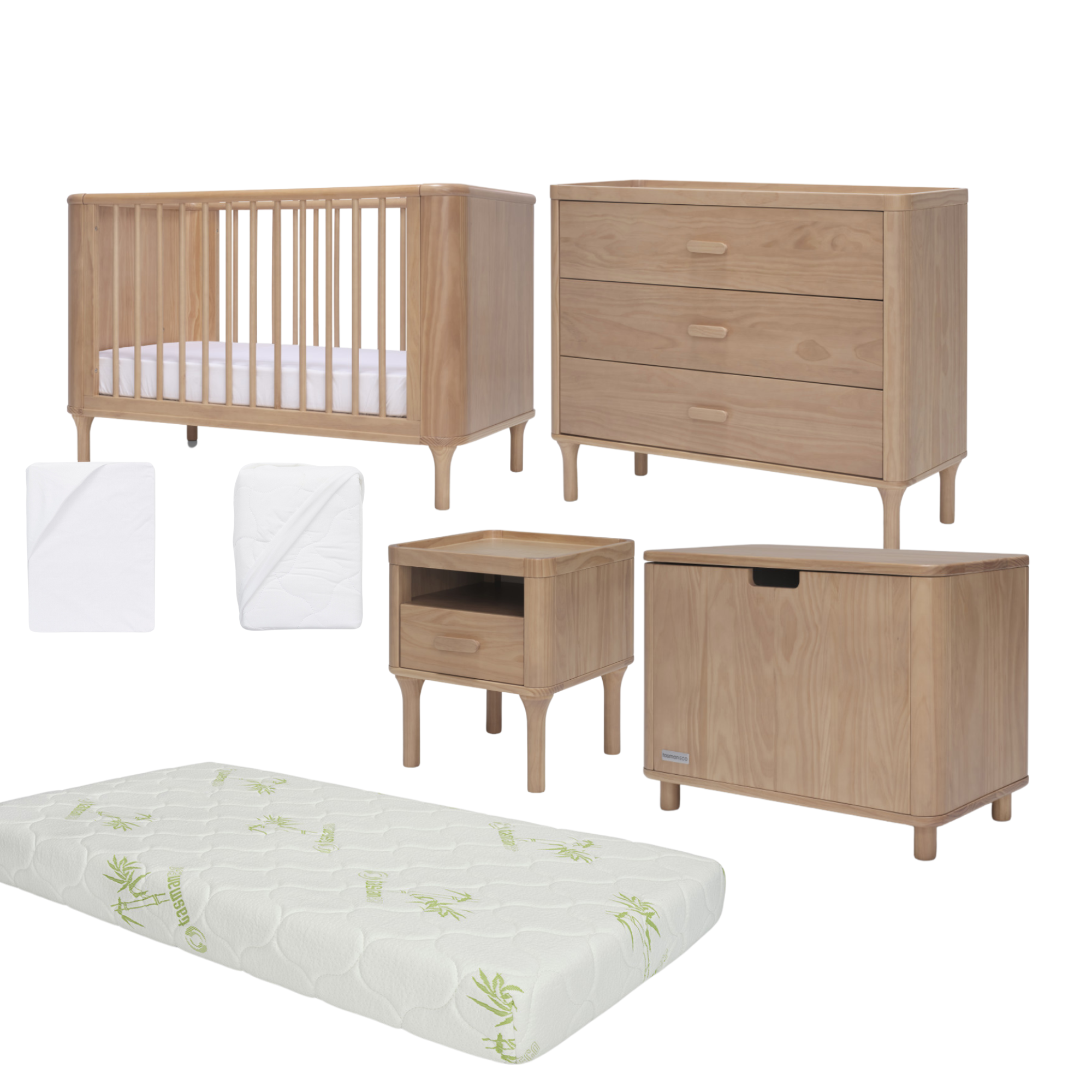 Tasman Eco Willow Complete Nursery 5 PC Package