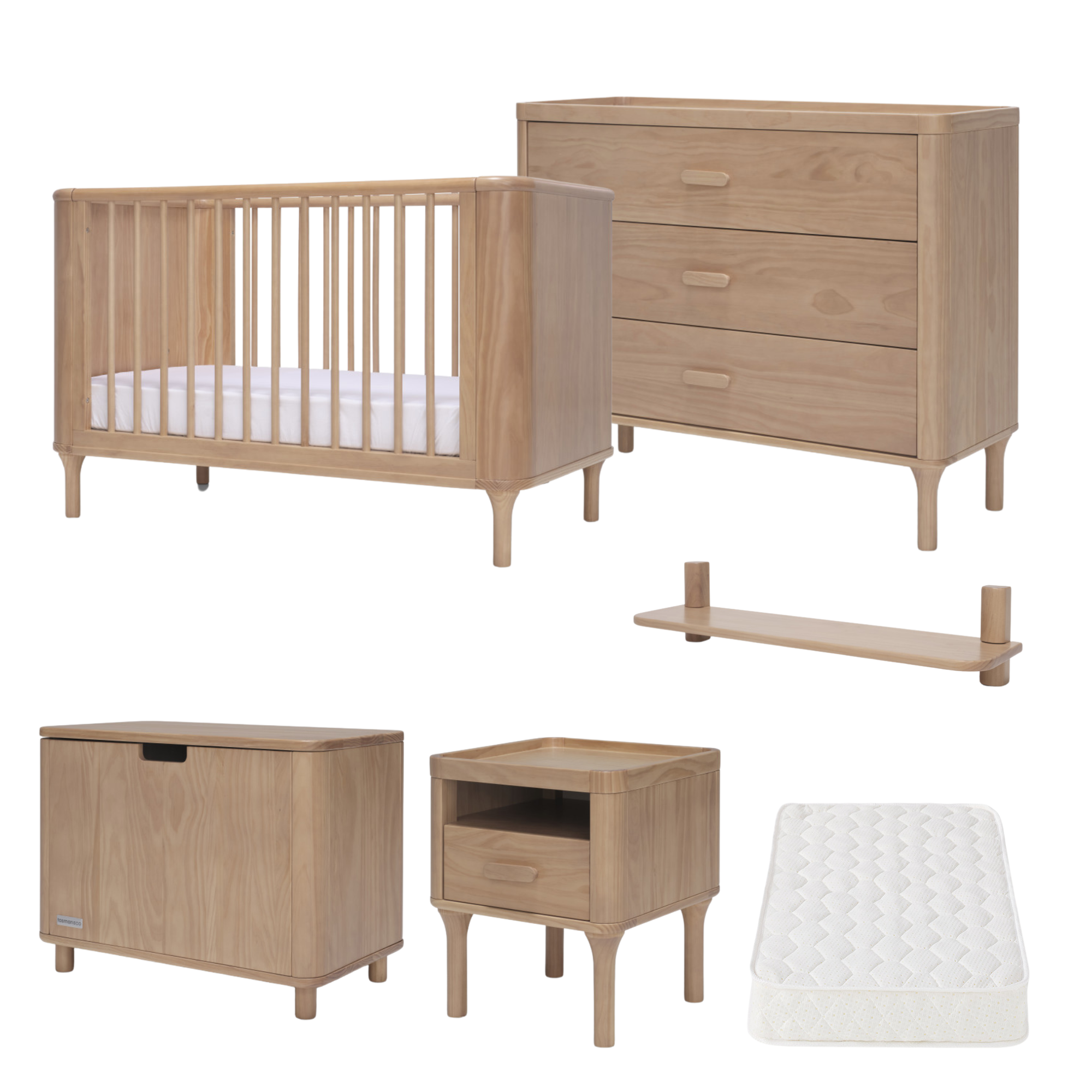 Tasman Eco Willow Complete Nursery 5 PC Package ( Feb Special)