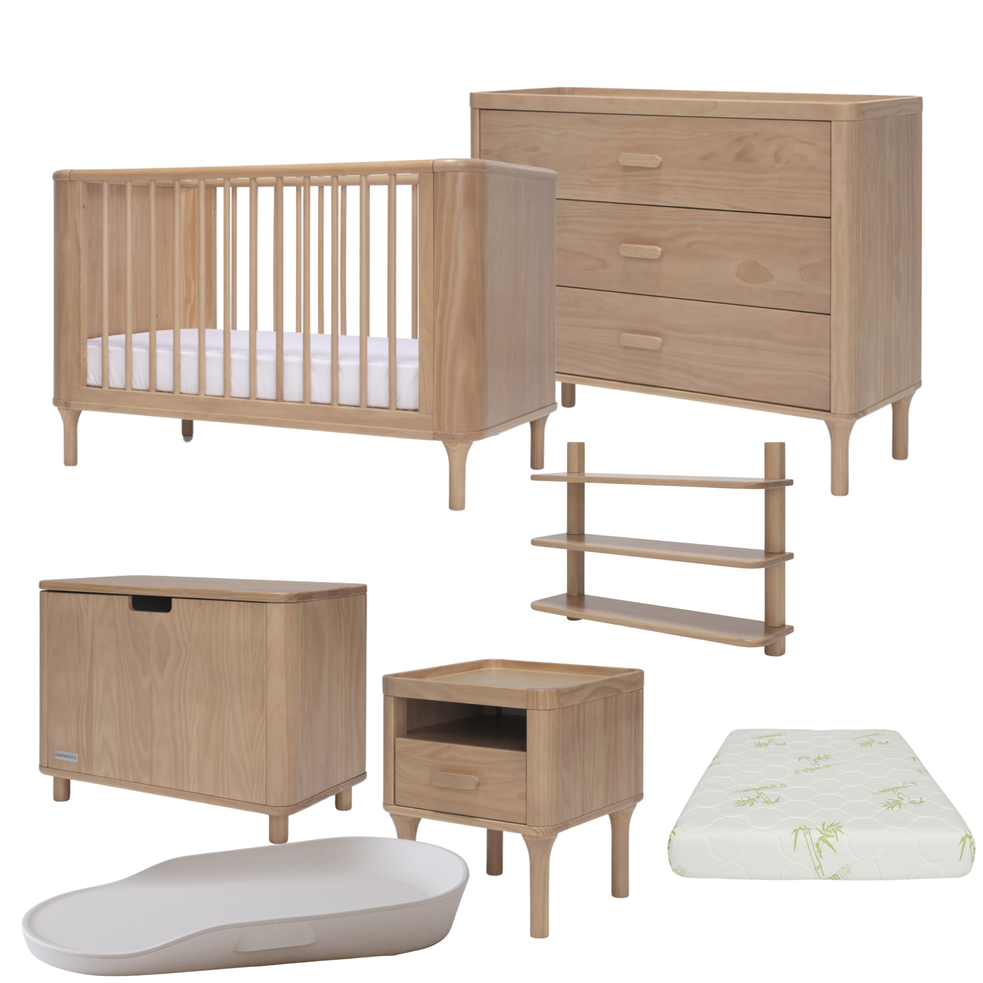 Tasman Eco Willow 7 PC Package - Tiny Tots Baby Store 