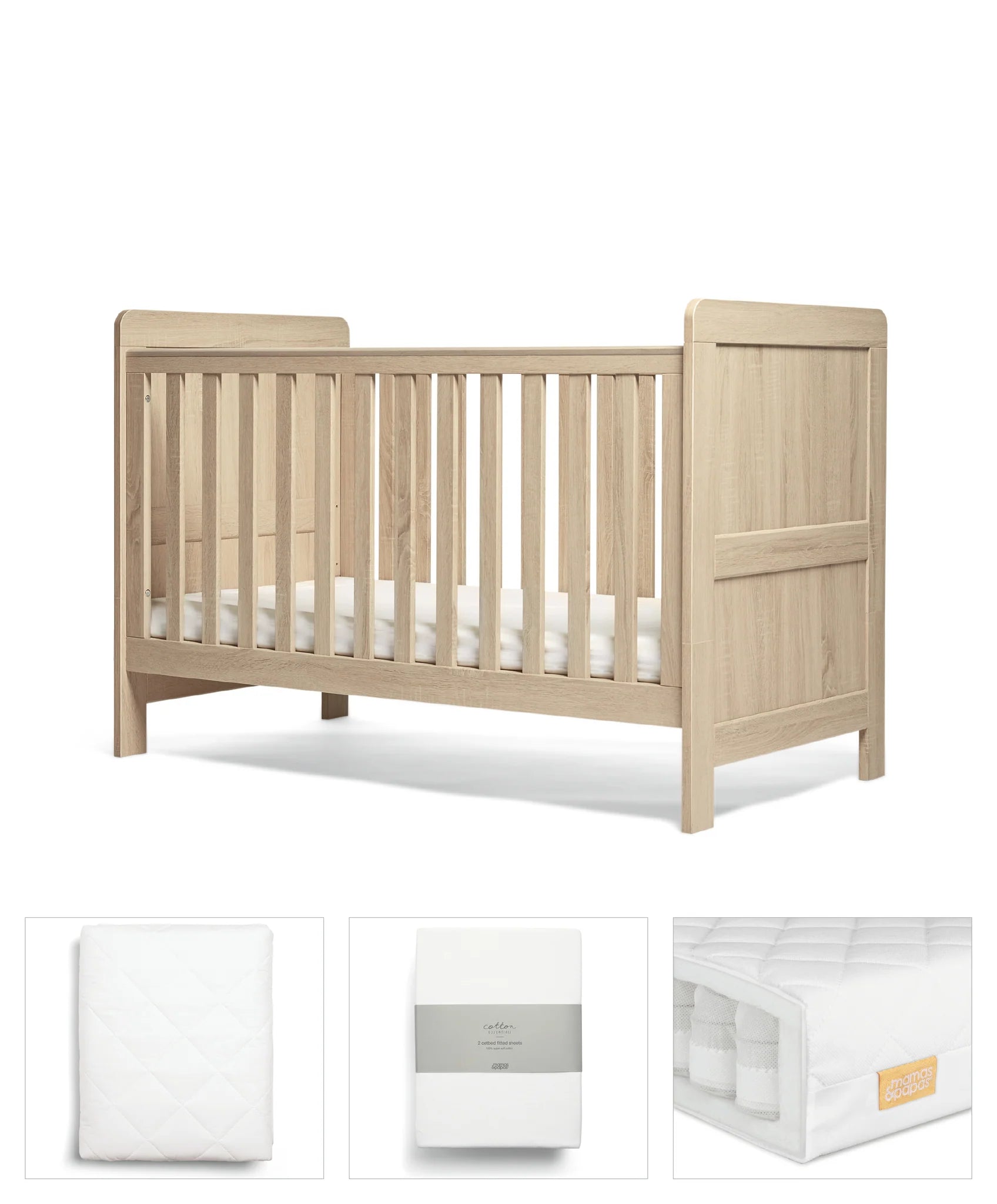 Mamas&Papas Atlas 4 Piece Set Light Oak(ETA Late Oct) - Tiny Tots Baby Store 