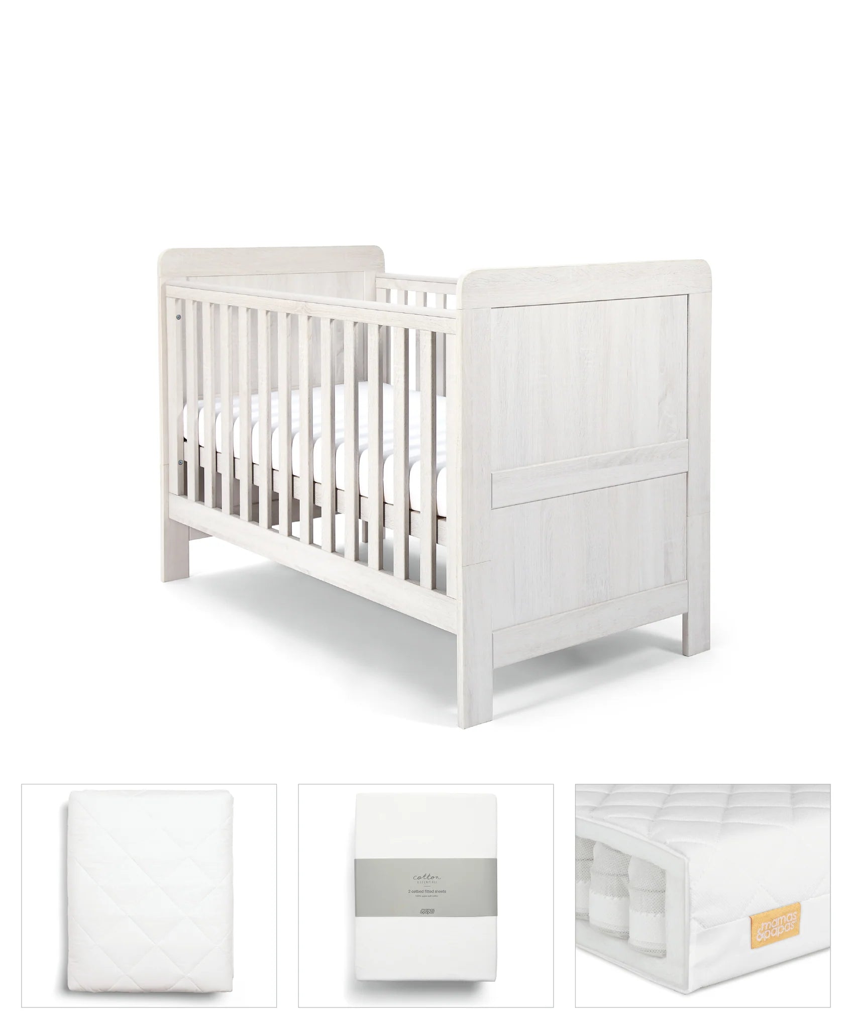 Mamas&Papas Atlas 4 Piece Set  White (ETA Late Nov) - Tiny Tots Baby Store 