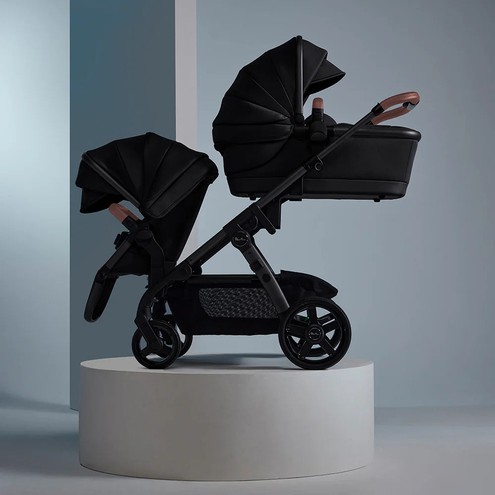 Silver Cross Wave 3 Liquorice(incl tandem seat) Intro Offer FREE Phone Holder - Tiny Tots Baby Store 