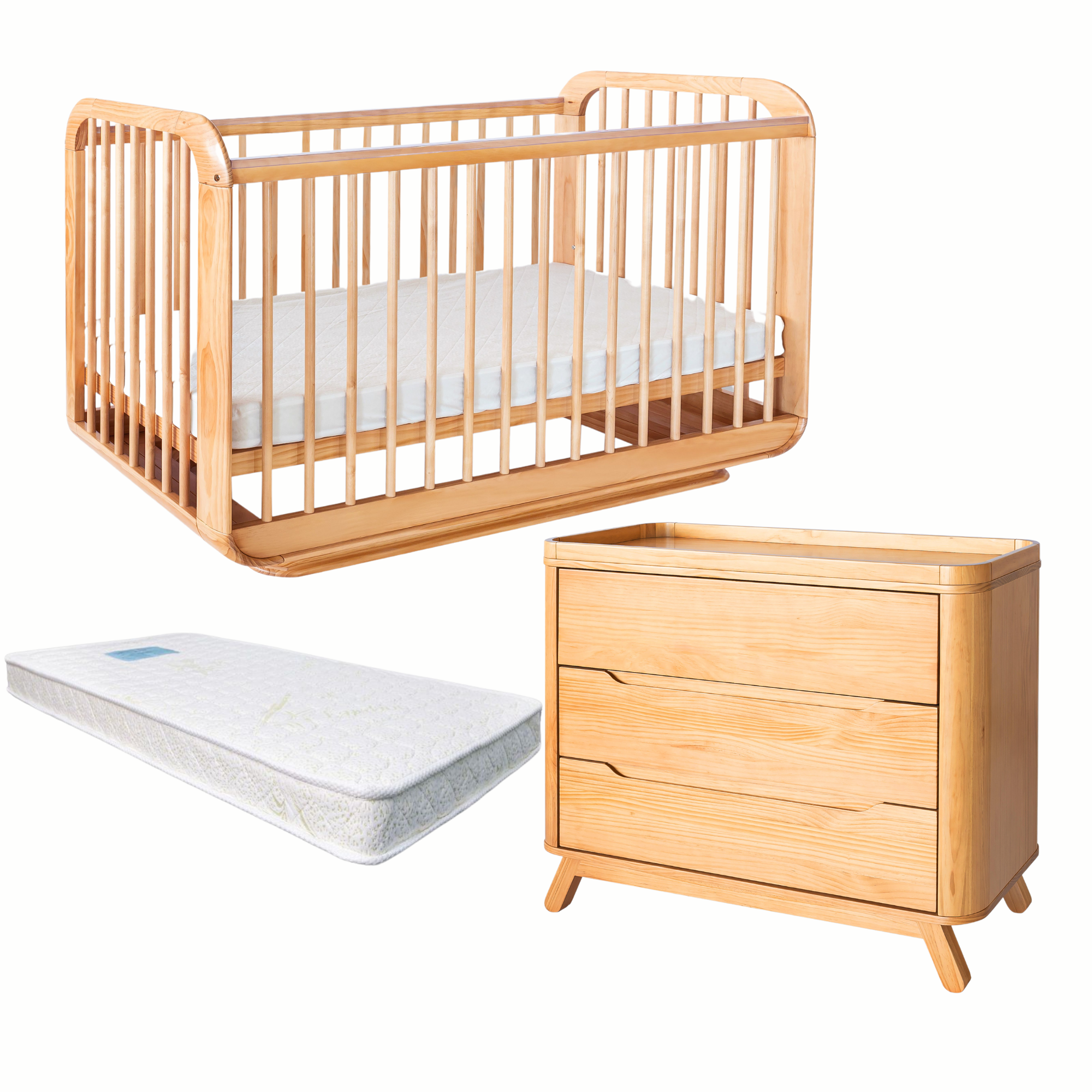 Sweet Pea Celine cot with luxury pocket spring mattress and chest package - Tiny Tots Baby Store 