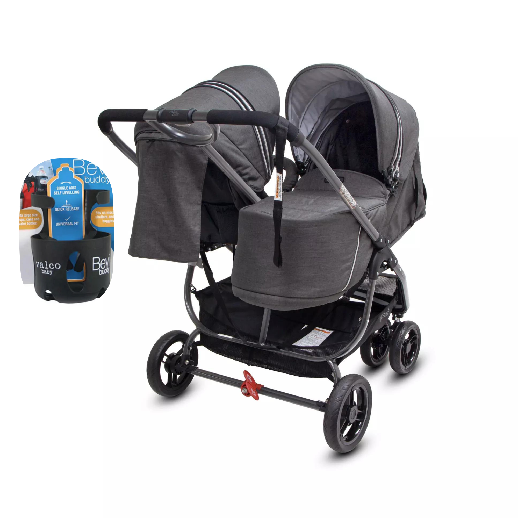 Valcobaby Snap Ultra Duo Charcoal ( Free Cup Holder SEP Special) - Tiny Tots Baby Store 